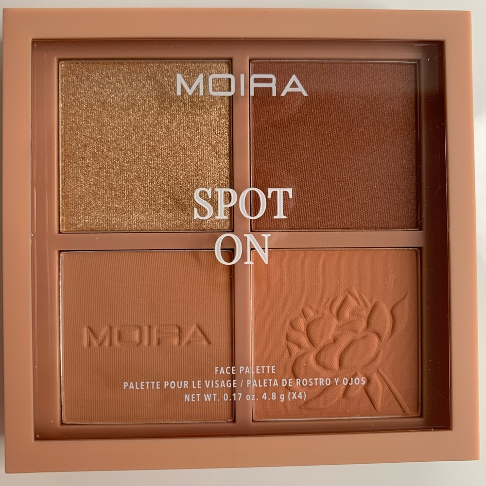 Moira spot on makeup, blush and shimmer